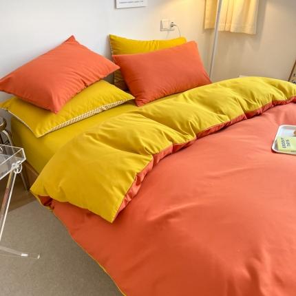 91家纺网 家纺一手货源 找家纺 （总）家贝爱 2022新款普通款无印风轻奢水洗棉磨毛四件套