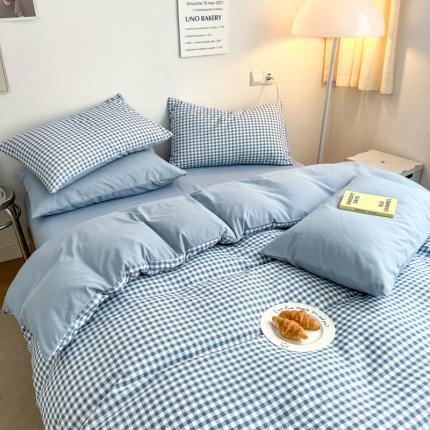 91家纺网 家纺一手货源 找家纺 （总）家贝爱 2022新款普通款无印风轻奢水洗棉磨毛四件套