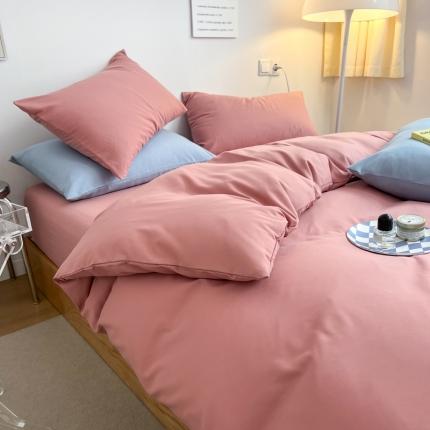 91家纺网 家纺一手货源 找家纺 （总）家贝爱 2022新款普通款无印风轻奢水洗棉磨毛四件套