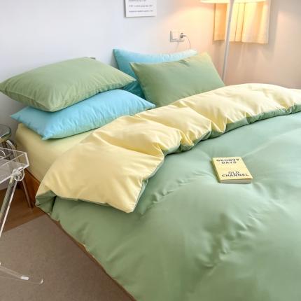 91家纺网 家纺一手货源 找家纺 （总）家贝爱 2022新款普通款无印风轻奢水洗棉磨毛四件套