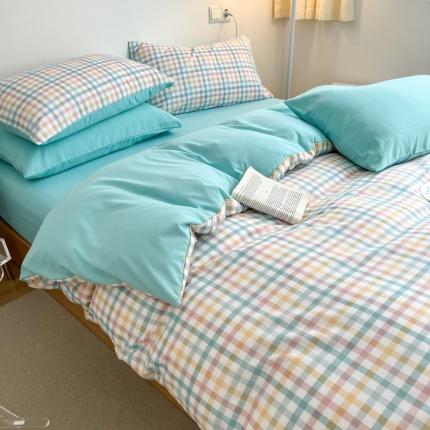 91家纺网 家纺一手货源 找家纺 （总）家贝爱 2022新款普通款无印风轻奢水洗棉磨毛四件套