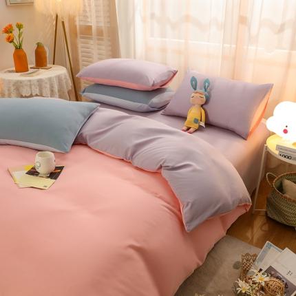 91家纺网 家纺一手货源 找家纺 （总）家贝爱 2022新款升级款无印风轻奢水洗棉磨毛四件套