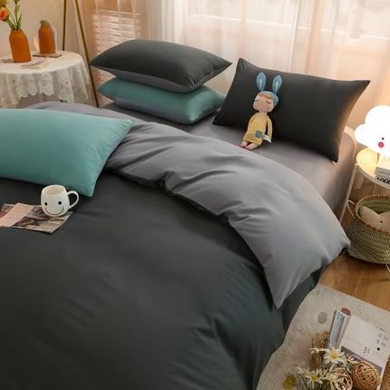 91家纺网 家纺一手货源 找家纺 （总）家贝爱 2022新款升级款无印风轻奢水洗棉磨毛四件套