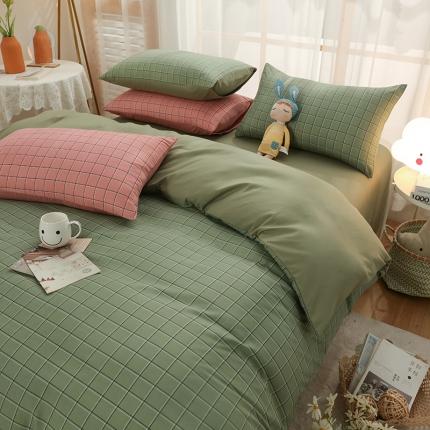 91家纺网 家纺一手货源 找家纺 （总）家贝爱 2022新款升级款无印风轻奢水洗棉磨毛四件套