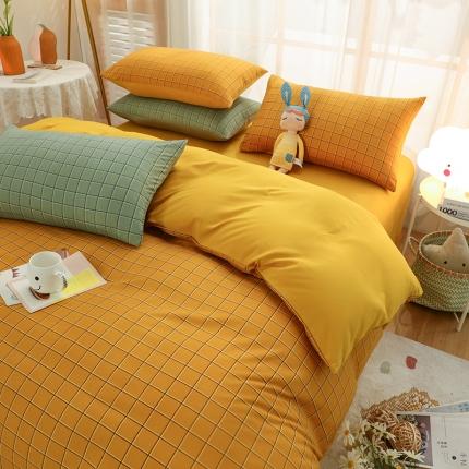 91家纺网 家纺一手货源 找家纺 （总）家贝爱 2022新款升级款无印风轻奢水洗棉磨毛四件套