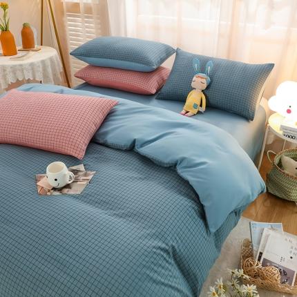 91家纺网 家纺一手货源 找家纺 （总）家贝爱 2022新款升级款无印风轻奢水洗棉磨毛四件套