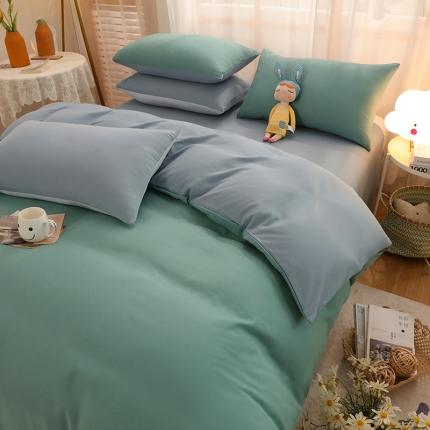 91家纺网 家纺一手货源 找家纺 （总）家贝爱 2022新款升级款无印风轻奢水洗棉磨毛四件套