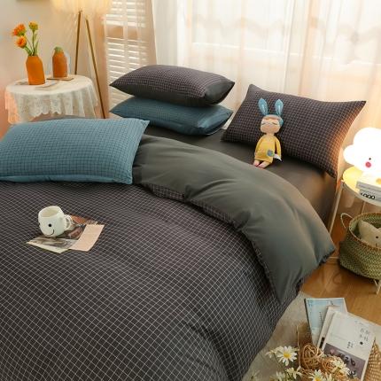 91家纺网 家纺一手货源 找家纺 （总）家贝爱 2022新款升级款无印风轻奢水洗棉磨毛四件套