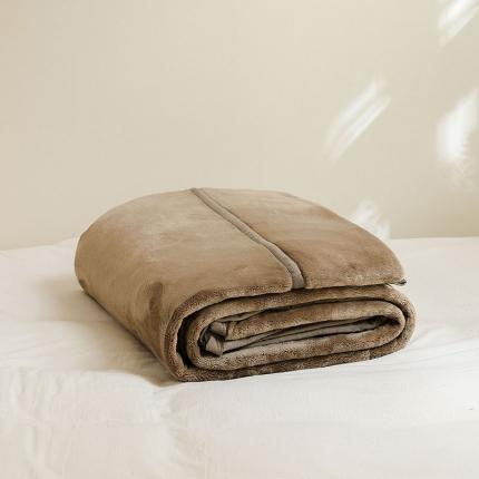 寐眠2022新款法莱绒毛毯 浅咖