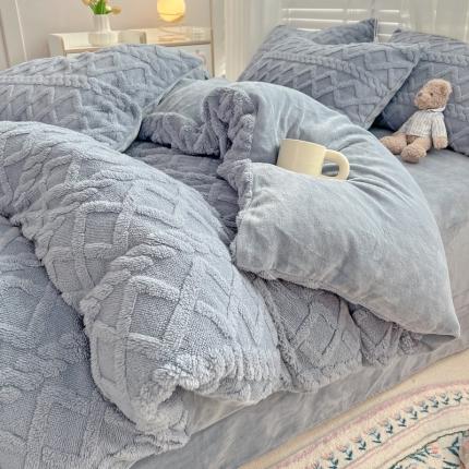 91家纺网 家纺一手货源 找家纺 （总）新款治 愈系高克重加厚塔芙绒牛奶绒四件套三件套