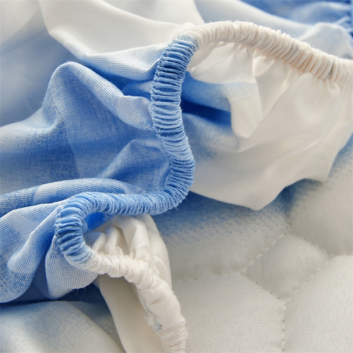 91家纺网 家纺一手货源 找家纺 （总）雯豆 2022新款磨毛夹棉床笠纯色印花芦荟棉床垫保护垫