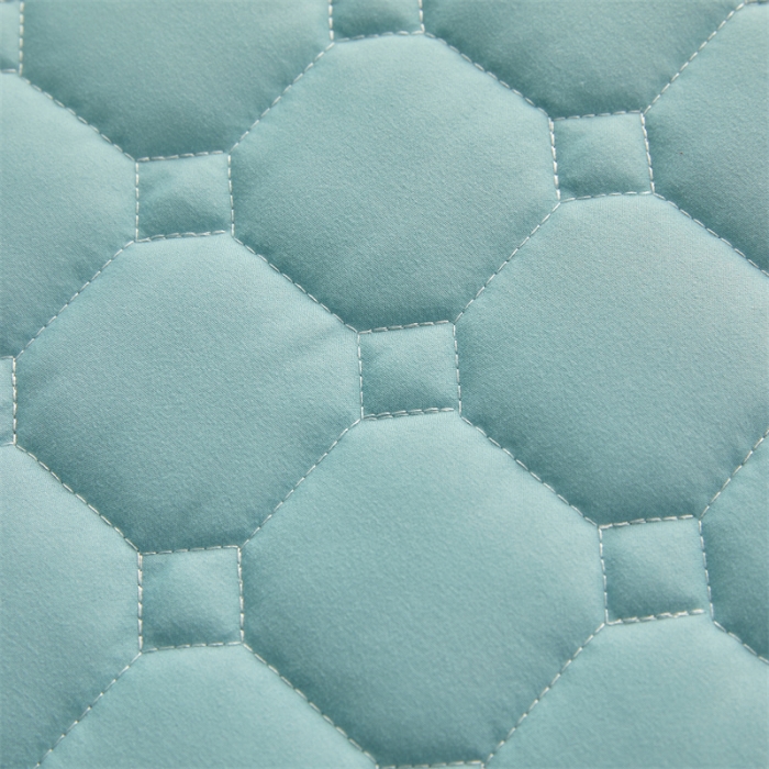 91家纺网 家纺一手货源 找家纺 雯豆 2022新款磨毛夹棉床笠纯色印花芦荟棉床垫保护垫 翡翠绿