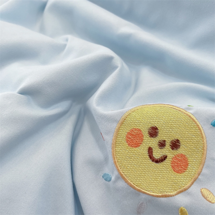 91家纺网 家纺一手货源 找家纺 眠帛家居 2022新款水洗棉拼牛奶绒绣花四件套 小太阳-奶油兰