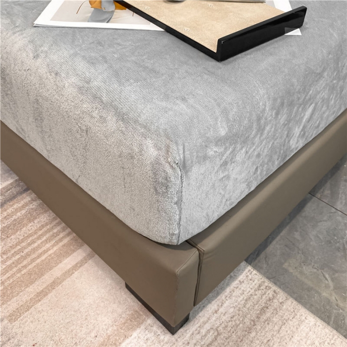 91家纺网 家纺一手货源 找家纺 （总）古吉梦 2022年新款牛奶绒纯色床笠三件套