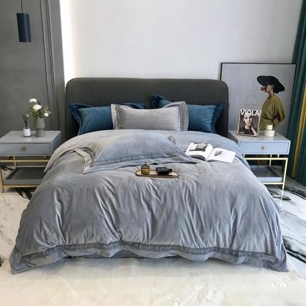 91家纺网 家纺一手货源 找家纺 （总）时亿 2022新款A类婴肤绒牛奶绒四件套梦系列