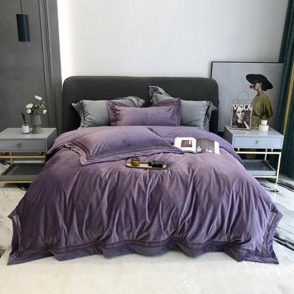 91家纺网 家纺一手货源 找家纺 （总）时亿 2022新款A类婴肤绒牛奶绒四件套梦系列