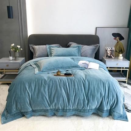 91家纺网 家纺一手货源 找家纺 （总）时亿 2022新款A类婴肤绒牛奶绒四件套梦系列