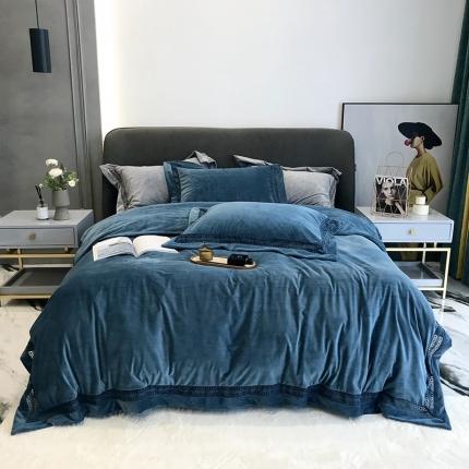 91家纺网 家纺一手货源 找家纺 （总）时亿 2022新款A类婴肤绒牛奶绒四件套梦系列