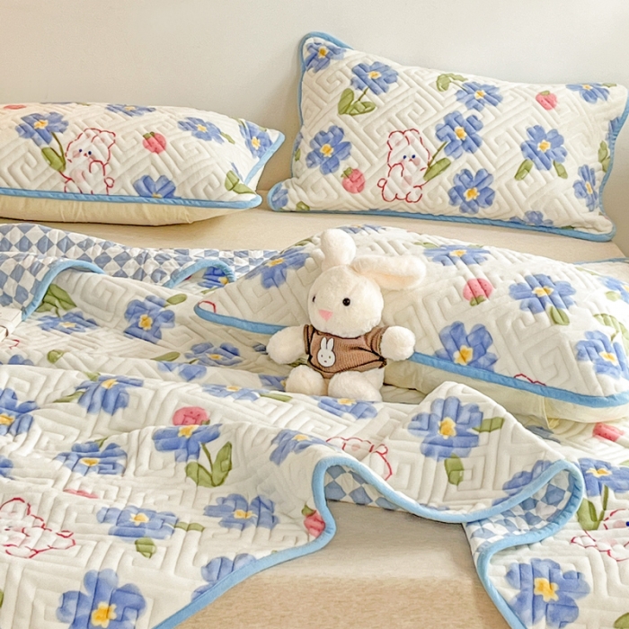 91家纺网 家纺一手货源 找家纺 羽爱 2024新款棉加绒床盖套件 洛可可