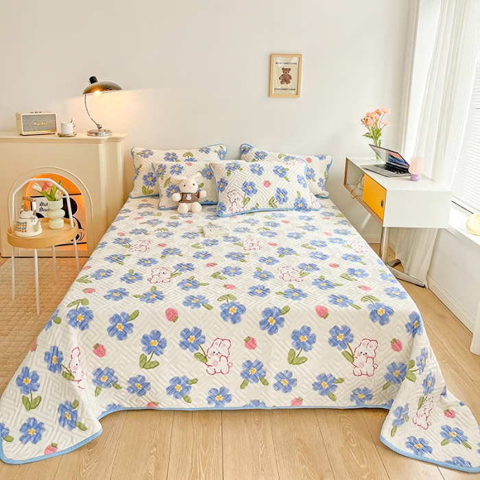 91家纺网 家纺一手货源 找家纺 羽爱 2024新款棉加绒床盖套件 洛可可