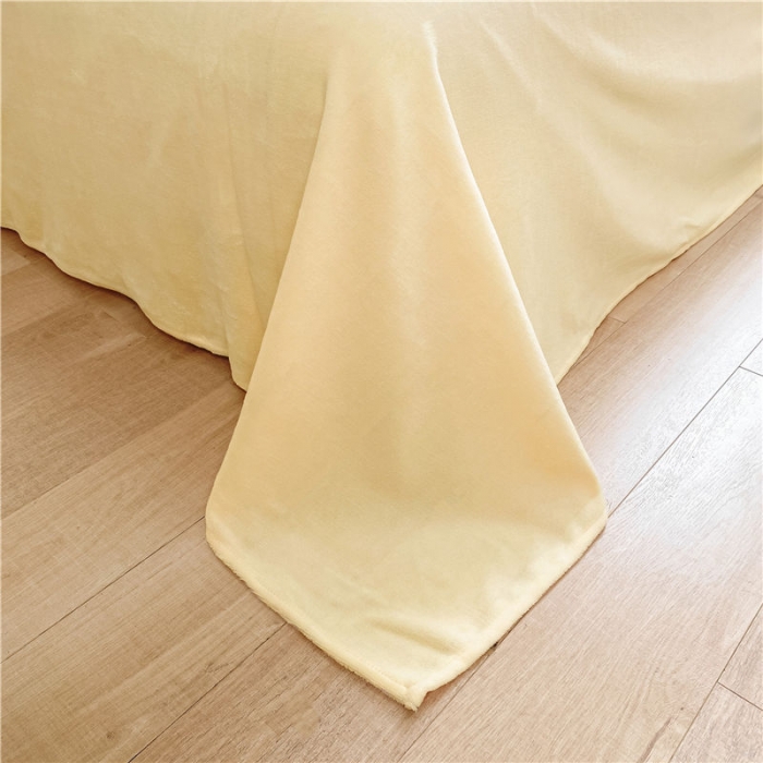 91家纺网 家纺一手货源 找家纺 古吉梦 2022新款A类高克重华夫格雕花绒四件套 华夫格-梵星蓝+奶黄