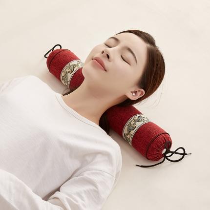 91家纺网 家纺一手货源 找家纺 （总）乐可 2022新款竹节麻荞麦护颈圆柱枕50*8cm