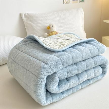 91家纺网 家纺一手货源 找家纺 总正邦2024抗静电泰迪绒加厚软床垫床褥可机洗床护垫直播爆款