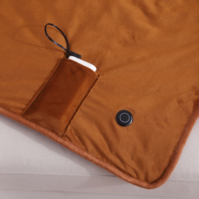 91家纺网 家纺一手货源 找家纺 暖居 2024新款欧盟标准CE认证Usp披肩暖身毯 卡其