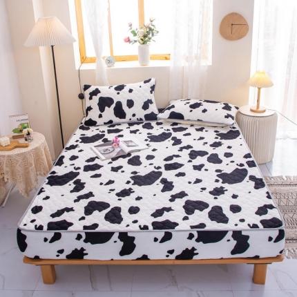 91家纺网 家纺一手货源 找家纺 小虾米 2022新款大床牛奶绒夹棉床笠 牛奶