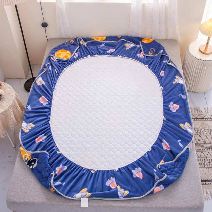 91家纺网 家纺一手货源 找家纺 （总）小虾米 2022新款大床牛奶绒夹棉床笠