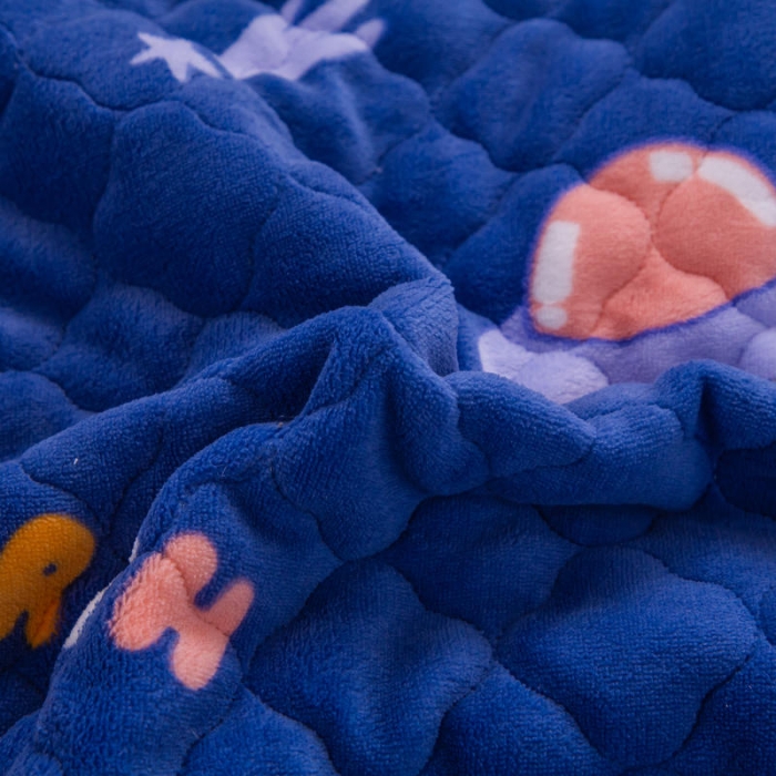 91家纺网 家纺一手货源 找家纺 小虾米 2022新款大床牛奶绒夹棉床笠 遨游太空