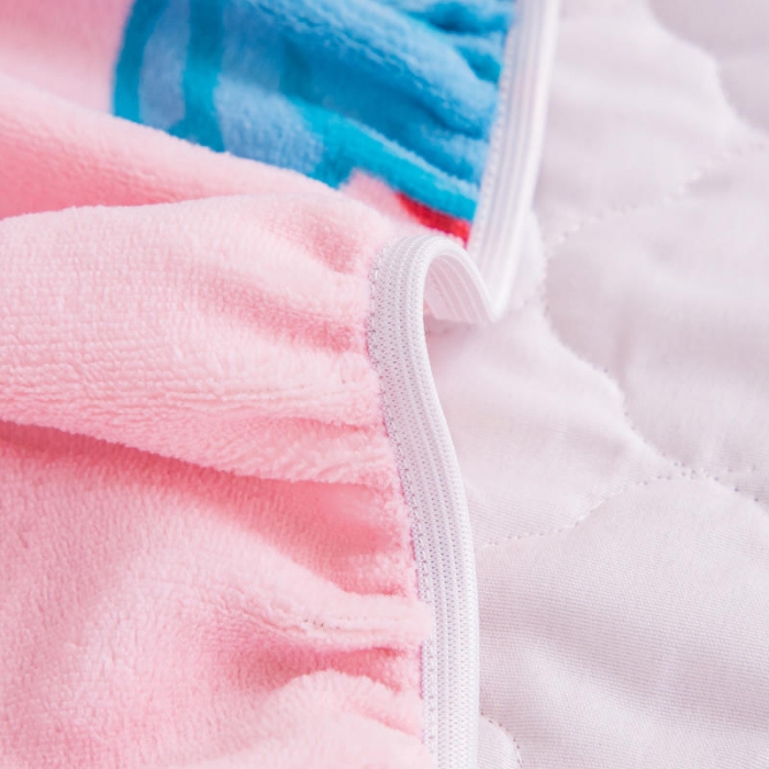 91家纺网 家纺一手货源 找家纺 小虾米 2022新款大床牛奶绒夹棉床笠 草莓粉