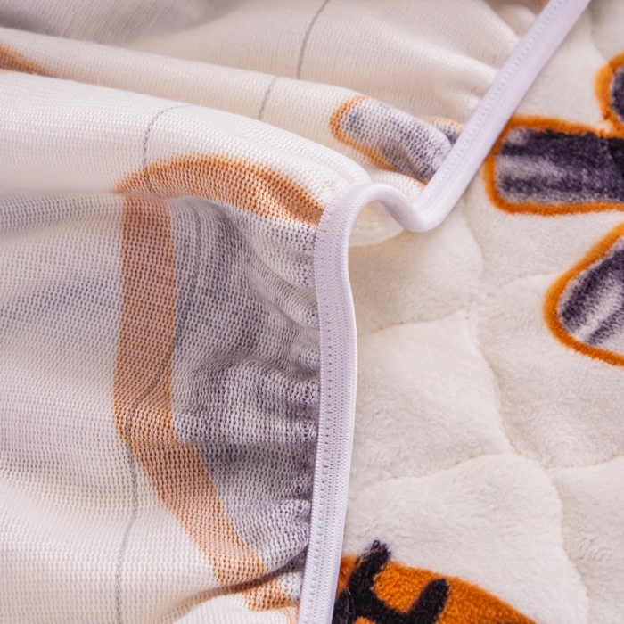 91家纺网 家纺一手货源 找家纺 小虾米 2022新款大床牛奶绒夹棉床笠 蝶恋花