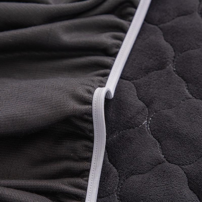 91家纺网 家纺一手货源 找家纺 小虾米 2022新款大床牛奶绒夹棉床笠 高级灰