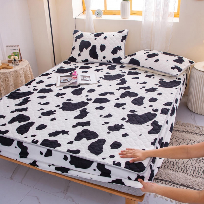 91家纺网 家纺一手货源 找家纺 小虾米 2022新款大床牛奶绒夹棉床笠 牛奶