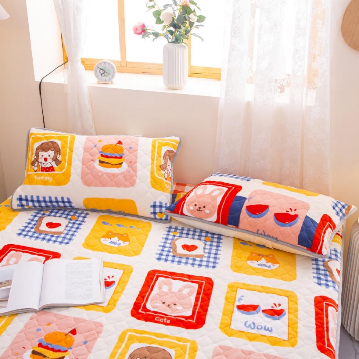 91家纺网 家纺一手货源 找家纺 小虾米 2022新款大床牛奶绒夹棉床笠 生日派对