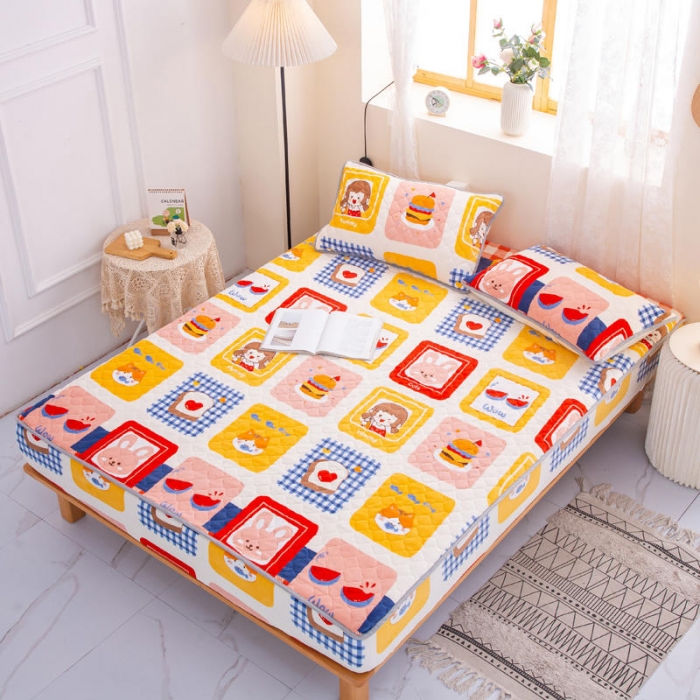 91家纺网 家纺一手货源 找家纺 小虾米 2022新款大床牛奶绒夹棉床笠 生日派对