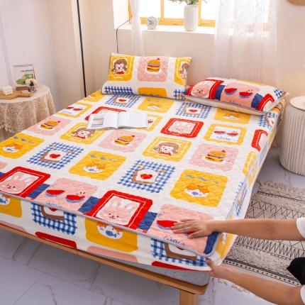 小虾米 2022新款大床牛奶绒夹棉床笠 生日派对