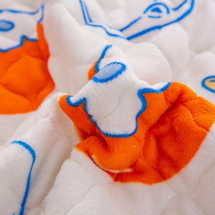 91家纺网 家纺一手货源 找家纺 小虾米 2022新款大床牛奶绒夹棉床笠 柿子