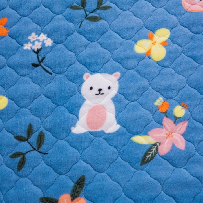 91家纺网 家纺一手货源 找家纺 小虾米 2022新款大床牛奶绒夹棉床笠 温馨小鹿