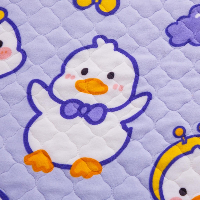 91家纺网 家纺一手货源 找家纺 小虾米 2022新款大床牛奶绒夹棉床笠 小黄鸭