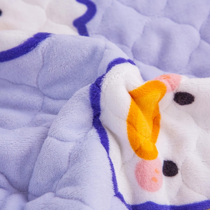 91家纺网 家纺一手货源 找家纺 小虾米 2022新款大床牛奶绒夹棉床笠 小黄鸭