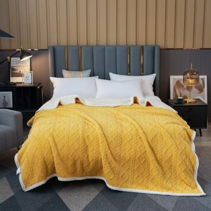 91家纺网 家纺一手货源 找家纺 （总）卡琪曼2023纯色双面塔芙绒羊羔绒毛毯办公室午睡盖毯子