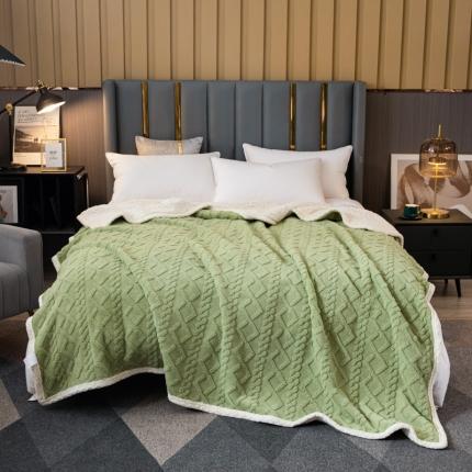 91家纺网 家纺一手货源 找家纺 （总）卡琪曼2023纯色双面塔芙绒羊羔绒毛毯办公室午睡盖毯子