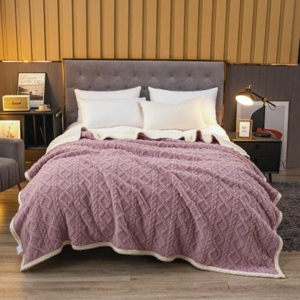 91家纺网 家纺一手货源 找家纺 （总）卡琪曼2023纯色双面塔芙绒羊羔绒毛毯办公室午睡盖毯子