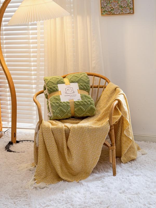 91家纺网 家纺一手货源 找家纺 （总）卡琪曼2023纯色双面塔芙绒羊羔绒毛毯办公室午睡盖毯子