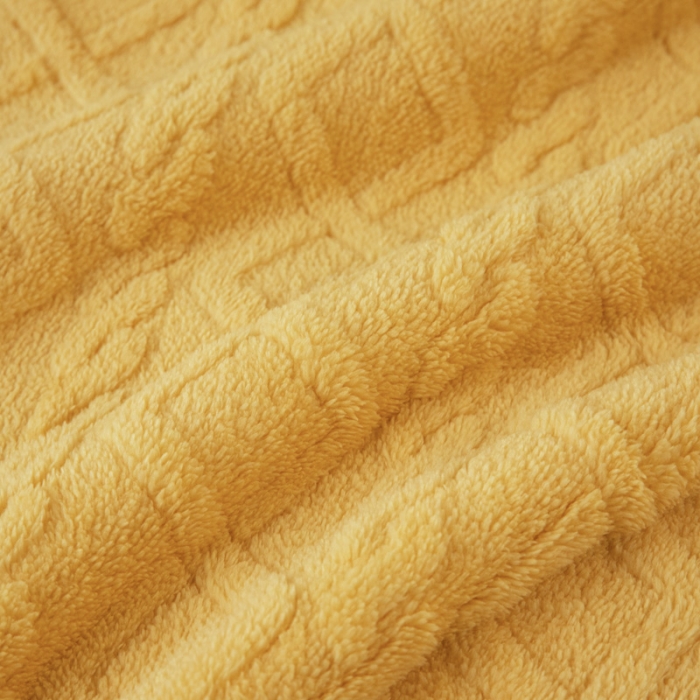 91家纺网 家纺一手货源 找家纺 卡琪曼 2022双面塔芙绒羊羔绒毛毯办公室午睡盖毯子 黄色