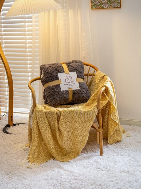 91家纺网 家纺一手货源 找家纺 卡琪曼 2022双面塔芙绒羊羔绒毛毯办公室午睡盖毯子 灰色