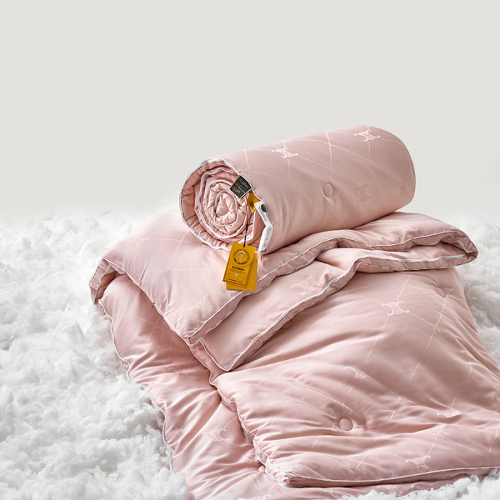 91家纺网 家纺一手货源 找家纺 莱福仕 2022新款60提花李官奇大豆子母被 爱丽丝-裸粉