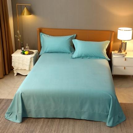 91家纺网 家纺一手货源 找家纺 晶缦家纺 2022新款加厚全棉纯色生态磨毛多规格系列单床单 纯依-豆绿